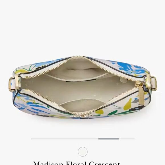 Kate Spsde Madison Floral Crescent new Bag - Picture 8 of 16